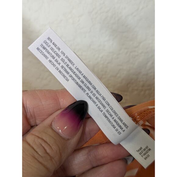 Auden Unlined Long Line Bralette Burnt Orange Zebra Print Womens Size Large - Picture 8 of 11